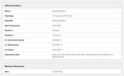 Geekbench 列表详情。