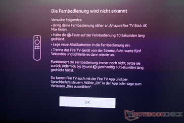 反复出现的错误信息：在测试中无法通过 Fire TV 遥控器调节音量。