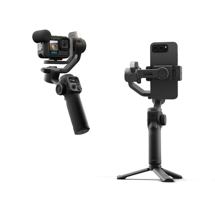 GoPro Fluid Pro AI 云台兼容动作相机和智能手机（图片来源：GoPro）