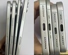 据称是 iPhone 17 系列的假机展示了传闻中的 iPhone 17 Air 的超薄外形，与其他三款机型进行了对比。(图片来源：SonnyDickson on X）