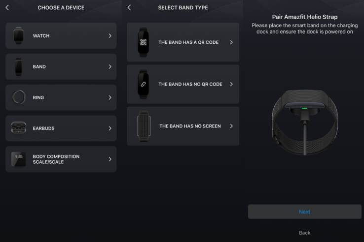 Amazfit Helio Strap 已在 Zepp 应用程序中曝光（上图截图）。(图片来源：Zepp 应用程序）
