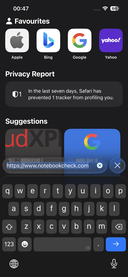 键盘纵向显示（Safari Mobile 26）
