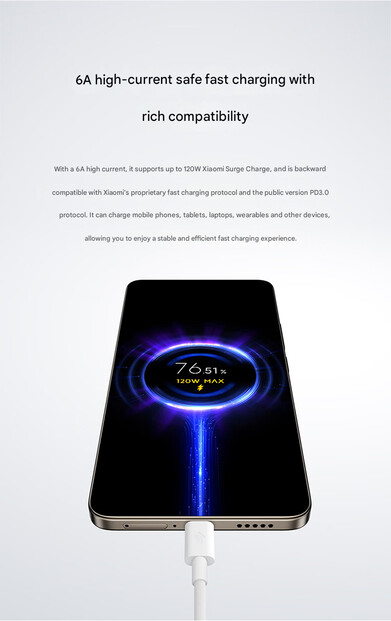 16 厘米反向充电电缆的快速充电功能