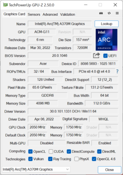 英特尔A370M，35W TGP