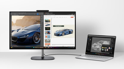 运行中的 AiO 的 Thunderbolt 4（图片来源：惠普）