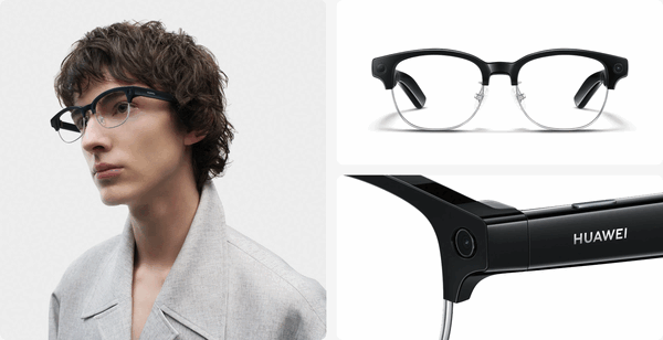 华为 AI 眼镜配备了一个 1200 万像素广角摄像头，具有 EIS 功能。