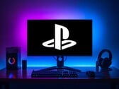 游戏电脑显示器上显示的PlayStation标志