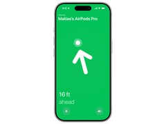 Precision 定位 AirPods Pro 的查找功能。(图片来源：Apple)