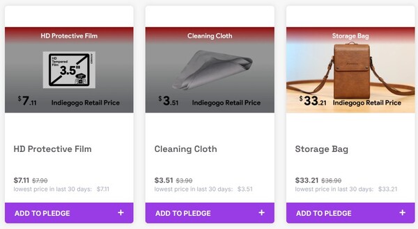 在活动期间，Ayaneo 还将以优惠价格销售 Pocket Vert 的官方配件。(图片来源：Ayaneo）