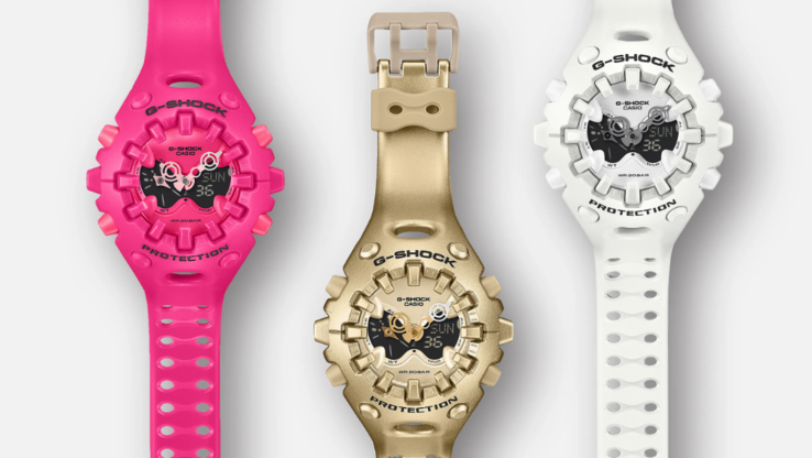 从左至右：卡西欧 G-Shock GA-V01-4A、GA-V01-7A 和 GA-V01-9A 手表。(图片来源：卡西欧）