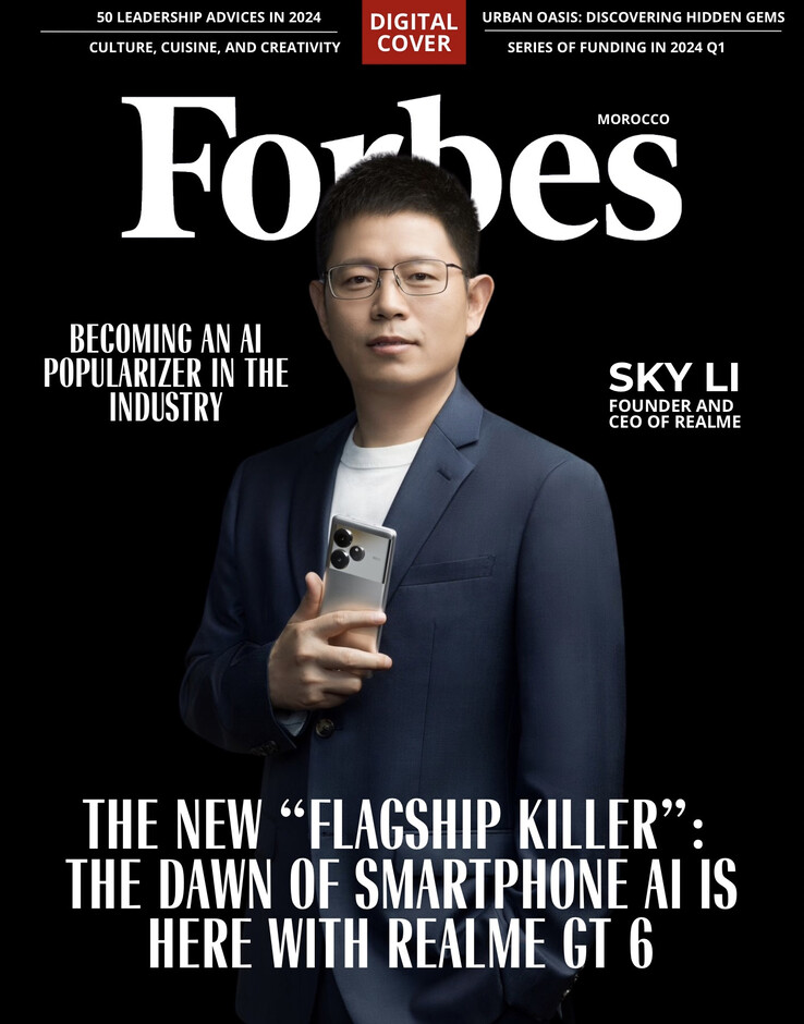 李昕晢宣传即将发布的 GT 6（来源：《福布斯》摩洛哥版）