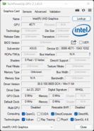 GPU-Z可以识别出一个英特尔UHD Graphics