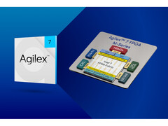 展示 Altera Agilex 7 FPGA 芯片内部结构的宣传图。(图片来源：Altera 新闻室）