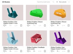 飞利浦目前可用的7款3D打印模型中的6款