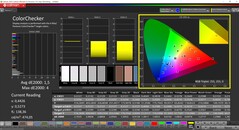 CalMAN ColorChecker（配置文件：原生，目标色彩空间：P3）