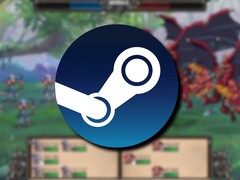 显示游戏 Symphony of War: The Nephilim Saga 和 Steam 徽标的图片。