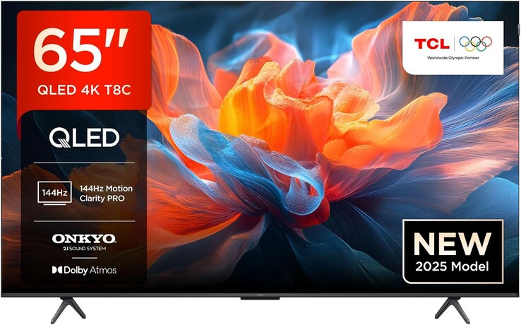 TCL T8C QLED HDR 智能电视。(图片来源：TCL）