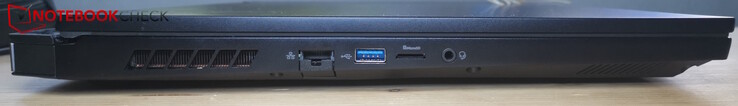 左：局域网、USB-A 3.0、MicroSD 读卡器、耳机