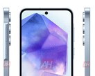 Galaxy A55 "效果图。（来源：Android Headlines）