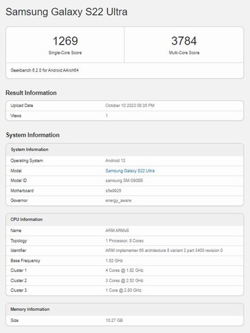 Galaxy S22 Ultra Exynos 2200。