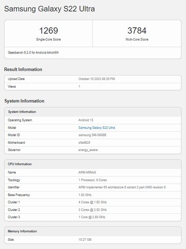 Galaxy S22 Ultra Exynos 2200。