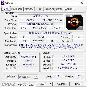 AMD Ryzen 9 7950X多核超频（图片来自TUM_APISAK）