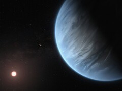 一幅描绘系外行星和恒星的艺术插图。