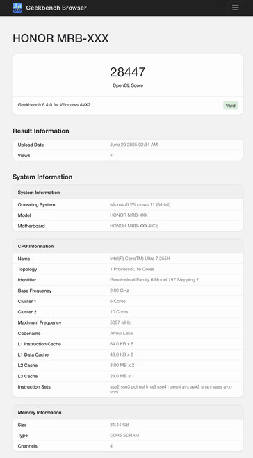 (图片来源：Geekbench）