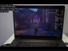 通过 MacOS Tahoe 上的 D3DMetal 翻译，使用 Crossover Preview 和 Game Porting Toolkit 3.0 在 MacBook Pro M3 Max 上运行《星球大战外传》（图片来源：YouTube/Andrew Tsai）