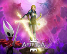 Aeterna Lucis 旗帜与来自 Silksong 的大黄蜂（图片来源：索尼 PlayStation，Team Cherry 有编辑）。
