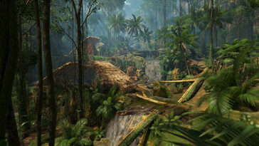 显示绿色地狱中一个村庄的图片。(图片来源：Steam）