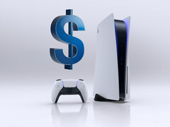 PS5 游戏机显示在美元符号下方（图片来源：索尼 PlayStation，有编辑）