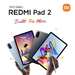 红米 Pad 2 有两种颜色可供选择，但在配置 4G 连接时没有。(图片来源：Xiaomi - 已编辑）