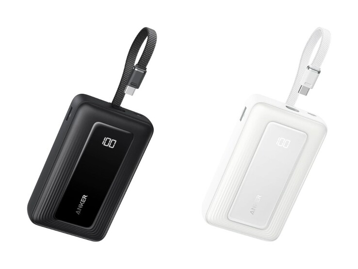 黑色（左）和白色（右）版本的 Anker Zolo Power Bank（20K，45W）。 图片来源：Anker