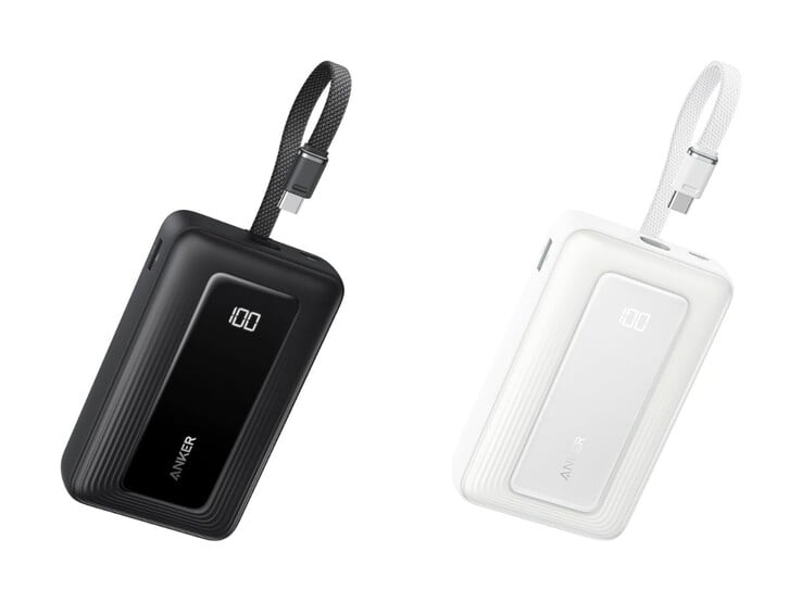 黑色（左）和白色（右）版本的 Anker Zolo Power Bank（20K，45W）。 图片来源：Anker