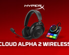 HyperX Cloud Alpha 2 无线耳机配有一个基站。图：该套装的宣传图片。(图片来源：惠普 - 已编辑）
