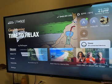 LG酒店盒上的HDMI 2已启用。然而，直接模式的菜单条目却不见了。(图片：Andreas Sebayang/Notebookcheck.com)