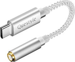 Questyle Qlink-C 是一款入门级 USB-C DAC，仅重 5 克（0.17 盎司）。(图片来源：Questyle）