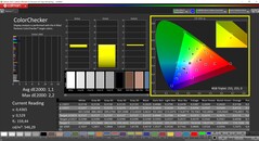 CalMAN ColorChecker (profile: P3, target color space P3)