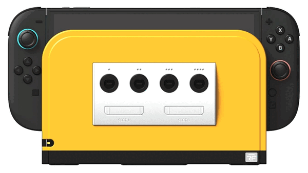 BattleDock 适配器将配备可更换面板。(图片来源：Retro Fighters/Kickstarter）