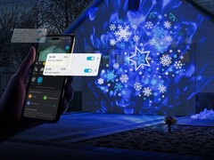 Govee 的户外装饰投射灯(如图)已在全球发布。(图片来源:Govee)