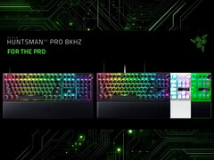 Razer Huntsman V3 Pro 8KHz 游戏键盘外形和配色（图片来源：Razer PR，有编辑）
