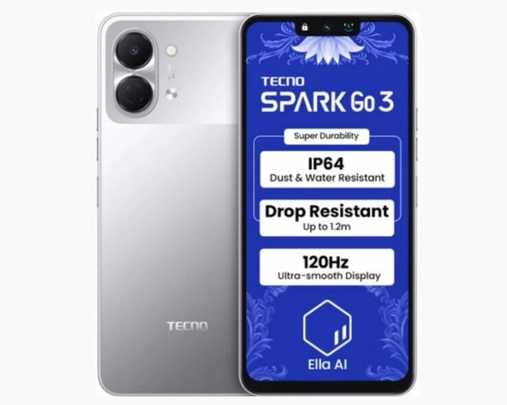 Tecno Spark Go 3 智能手机配备 6.74 英寸 LCD 显示屏(图片来源:Tecno)