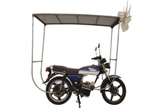 风能/太阳能摩托车。(图片来源:永乐日升)