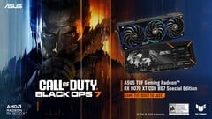 华硕 TUF Gaming 推出《使命召唤：黑色行动 7》版 AMD Radeon RX 9070 XT（图片来源：华硕新闻中心）