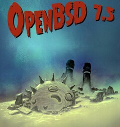 OpenBSD 7.5 官方海报（来源：OpenBSD）