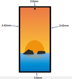 三星Galaxy S24 Ultra 前置面板非官方图片（来源：Ice universe）