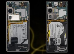 索尼 Xperia 1 VI（左）和 Xperia 1 V（右）显示电池占用的空间。(图片来源：WekiHome/Unsplash - 已编辑）