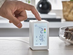 宜家的VINDSTYRKA智能空气质量传感器可以与其他智能家居产品连接。(图片来源：宜家)