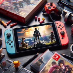 任天堂 Switch 迄今已售出 1.39 亿台。(来源：图片由人工智能生成）